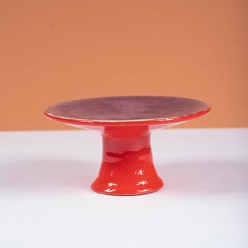Spinning candlesticks in earthenware, red , 5,5 cm high [1]