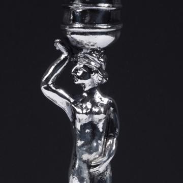 Bougeoirs Adam et Eve en métal argenté ou doré, argent [2]