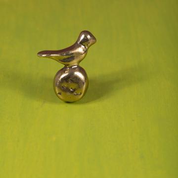 Bouton de porte Oiseau en métal patiné