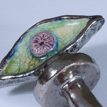 Bouchon de bouteille Oeil en Faïence, vert clair [3]