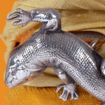 Lizard Bracelet with Sari, silver [4]