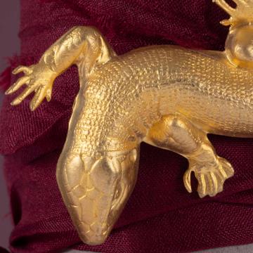 Bracelet Lézard et Sari, or mat [3]