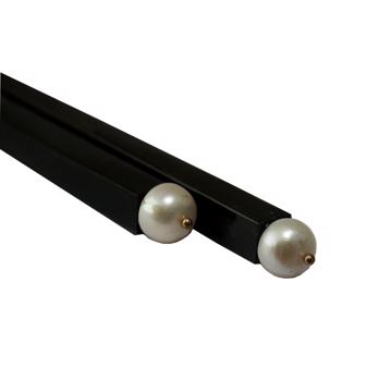 Baguettes Perles baroques en bois de rose, blanc [4]