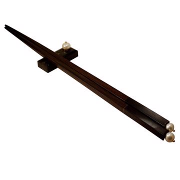 Baguettes Perles baroques en bois de rose, blanc [5]