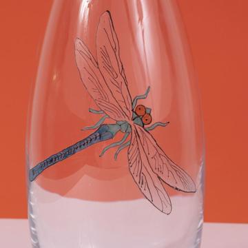 Dragonfly Carafe in enamel cristallin, sea green [2]