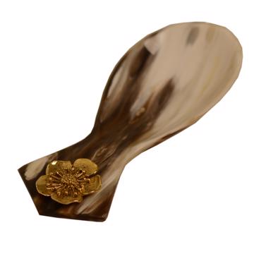 Tea Pod in Horn, gold, sakura [3]