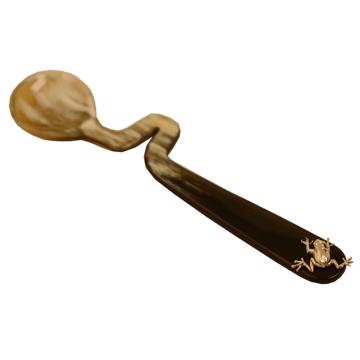 Cuillère à Miel en Corne, argent, grenouille [3]