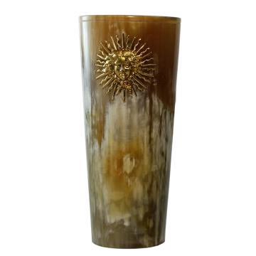 Timbale en Corne motif Soleil, or, 14 cm de haut [3]