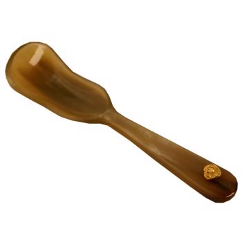 Cuillère Violon en corne, or, rose