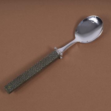 Cuillère à glace Galuchat en cuir véritable