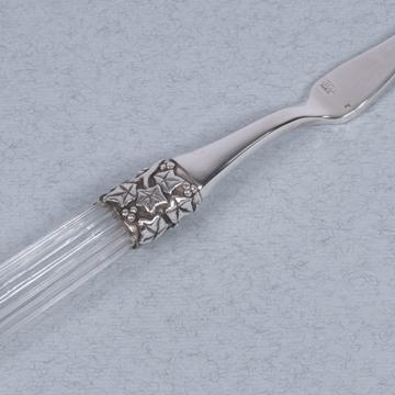 Fidelio lobster fork in cristal  and silver plated, transparent [2]