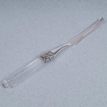 Fidelio lobster fork in cristal  and silver plated, transparent [1]