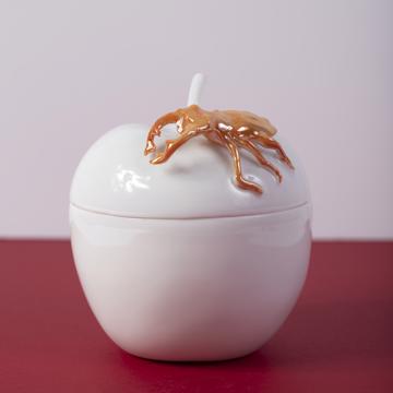 Scarab Jampot in Limoges porcelain