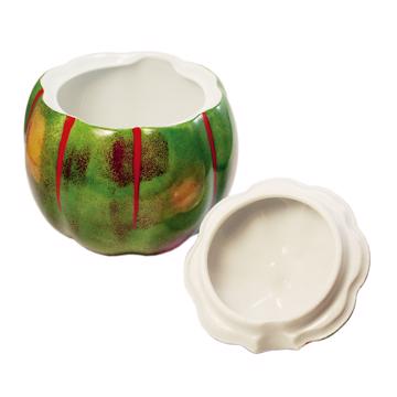Confiturier Melon en Porcelaine de Limoges, vert prairie [3]