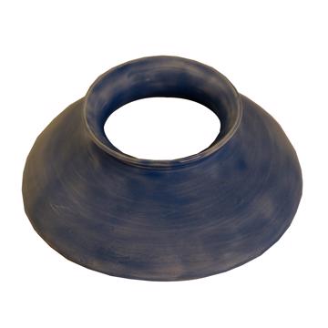 Coquetier Rond en faïence, bleu france