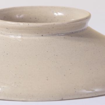 Coquetier Rond en faïence, beige [4]