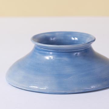 Coquetier Rond en faïence, bleu france [2]