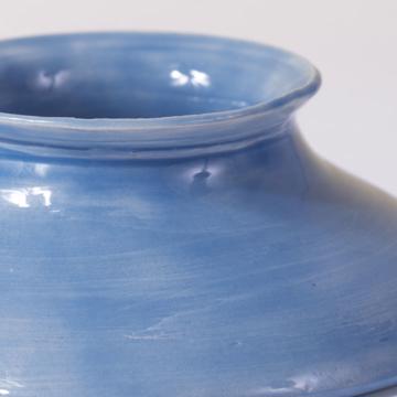 Coquetier Rond en faïence, bleu france [4]