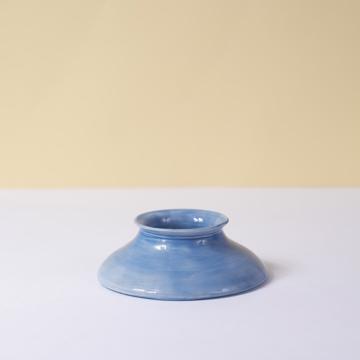 Coquetier Rond en faïence, bleu france [1]