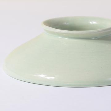 Coquetier Rond en faïence, vert menthe [2]