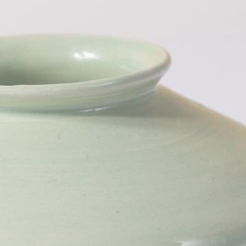 Coquetier Rond en faïence, vert menthe [4]