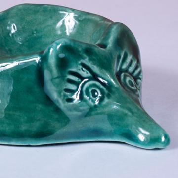 Coquetier Souris Verte en Faïence, vert foncé [2]