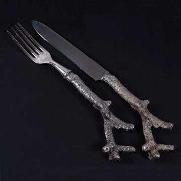 Coral cutlery in silver plated