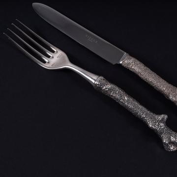 Couvert Corail en métal argenté, argent, set de 2 [2]
