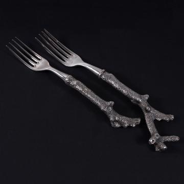 Fourchette Corail d'Argent en métal argenté