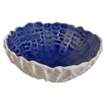 Bol Oursin en Porcelaine façonnée, bleu foncé