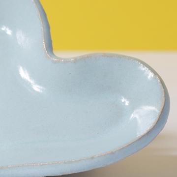 Heart saltcellar in sandstone, light blue [3]