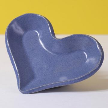 Saleron Coeur en grès, violet bleu  [2]