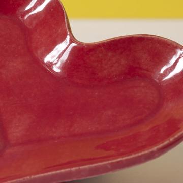 Heart saltcellar in sandstone, red  [2]