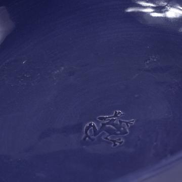 Frog Dish in earthenware, dark blue [4]