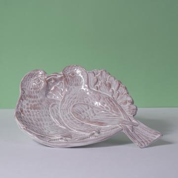 Coupelle Oiseaux en faïence estampée