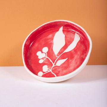 Berry dish in stamped earthenware