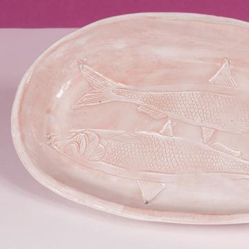 Sardine Dish in Earthenware, snow white [4]