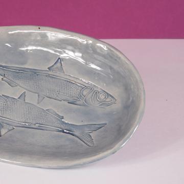 Coupelle Sardine en Faïence, gris [2]