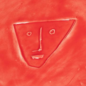 Coupelle Visage en faïence, rouge [5]