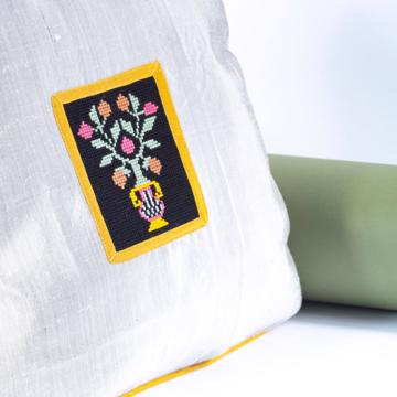Housse de coussin en Soie, gris [2]