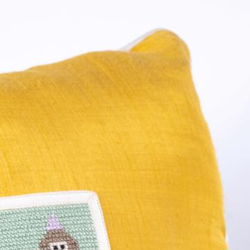 Housse de coussin en Soie, jaune [2]