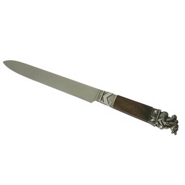 Couteau Neptune en bois ou stamina, rouge foncé, dessert