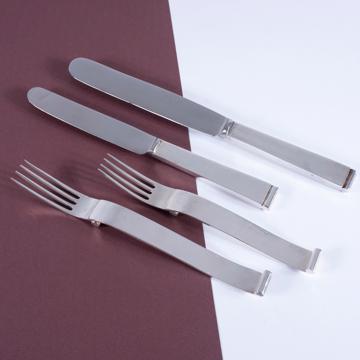 Vague Fork and knife and silver plated