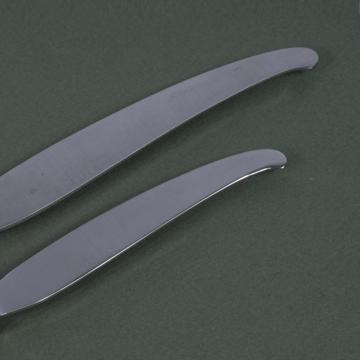 Couteau Saba en argent et résine, noir mat, dessert [5]