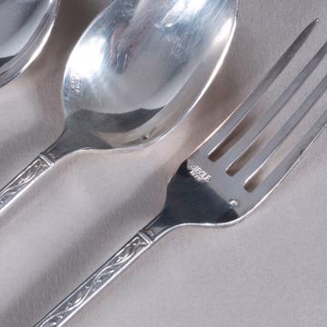 Petits couverts Florian en cuivre argenté, argent, set de 3 [3]