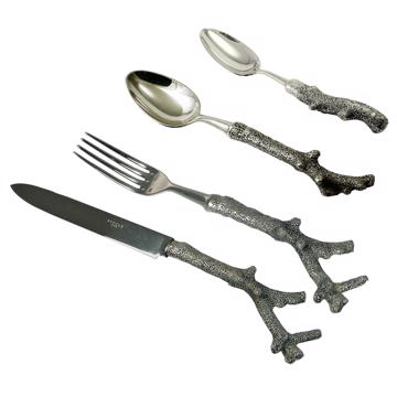 Ménagère pour 6 - couvert Corail d'argent, argent, ensemble de couverts pour 6 pers - 24 pièces [2]