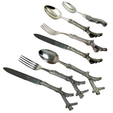 Couvert Corail en métal argenté, argent, set de 7 [3]
