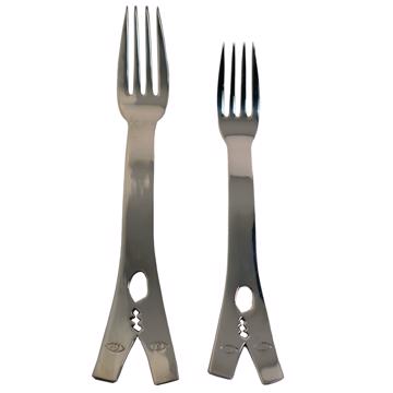 Kiss fork in silver plated, silver, dessert [3]