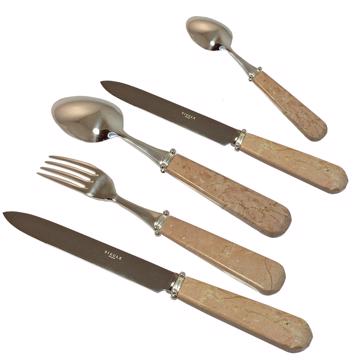 Quartet cutlery in coral stone, light pink, set of 5 [3]