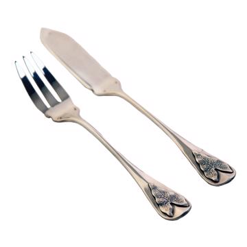 Couverts à poisson Feuille d'Argent en métal argenté, argent [3]